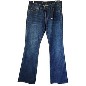 Kut From the Kloth Natalie Mid Rise Boot Cut Blue Denim Jeans Women's Size 10